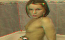 Porno em 3D novinha bem safada se masturbando na banheira